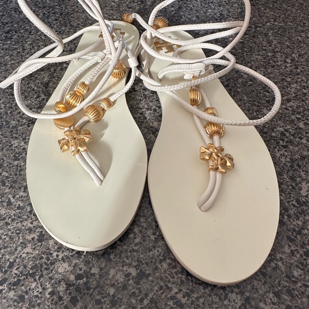 Tory Burch lace up sandals size 36 worn twice